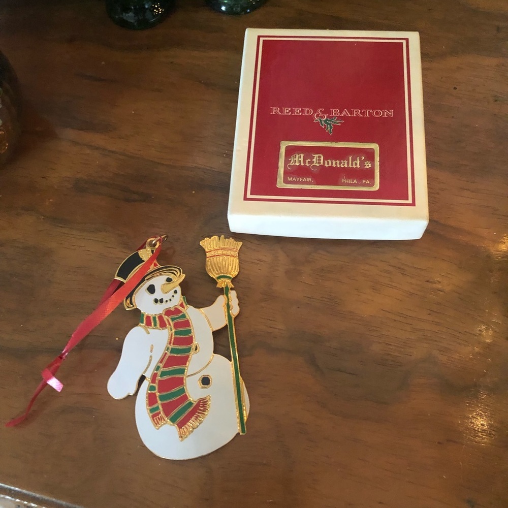Vintage Reed & Barton Snowman Ornament